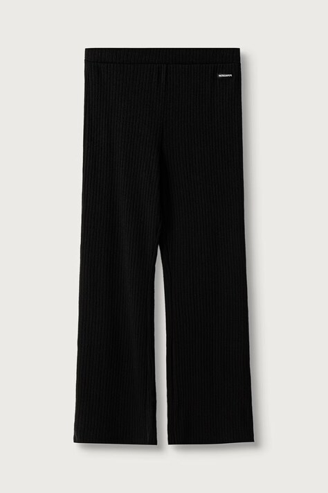 Patrizia Pepe Spodnie dresowe dziecięce z wiskozą J0056 czarne high waist 7P0025