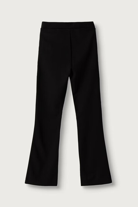 Guess Spodnie dzwony dziecięce z wiskozą czarne regular waist J6BB12 K5885