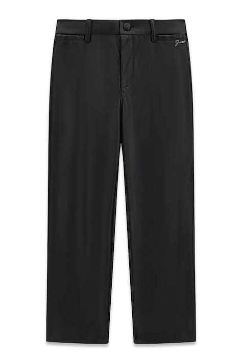 Guess Spodnie dziecięce z imitacji skóry czarne regular waist J6BB11 W3916