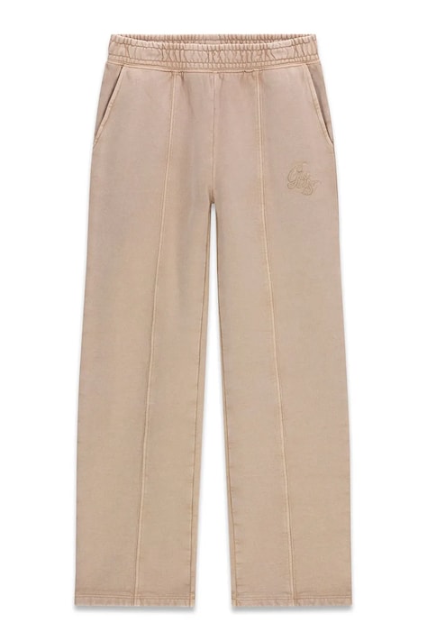 Guess Spodnie dresowe dziecięce bawełniane szare high waist J6BB05 K5878