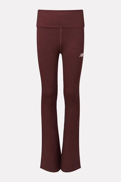 New Balance Spodnie dresowe dziecięce bawełniane z elastanem bordowe regular waist YB6157Z3
