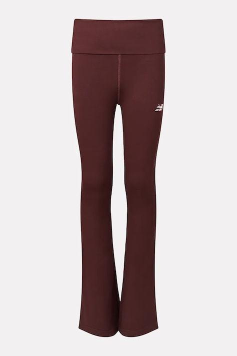 New Balance Spodnie dresowe dziecięce bawełniane z elastanem bordowe regular waist YB6157Z3
