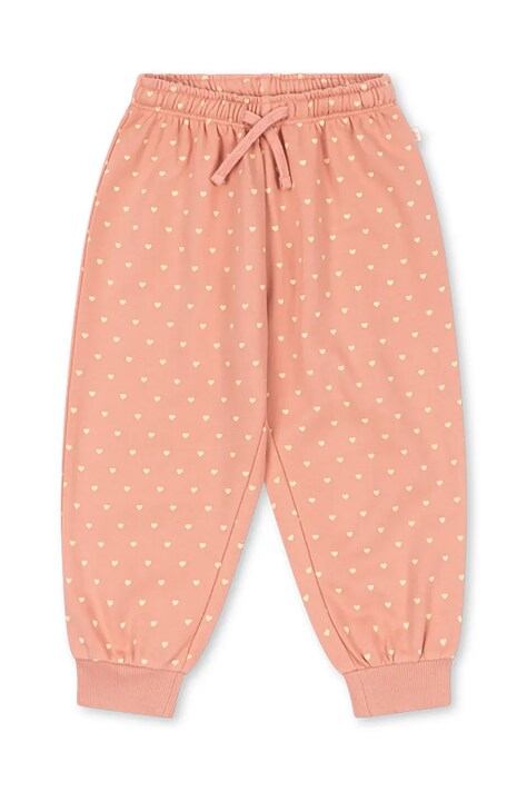 Konges Sløjd Jogger hlače za djecu s pamukom SPOTTY SWEAT PANTS GOTS roze spušteni struk KS106252