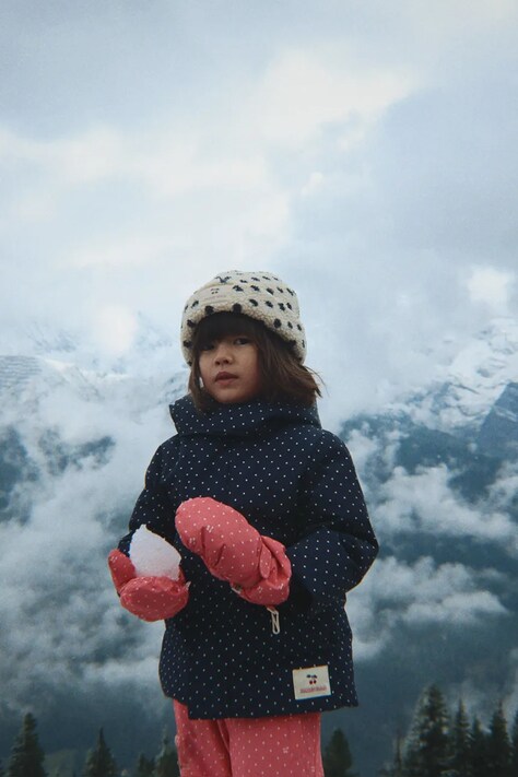 Konges Sløjd Spodnie dziecięce MISMOU SNOW PANTS różowe KS105743