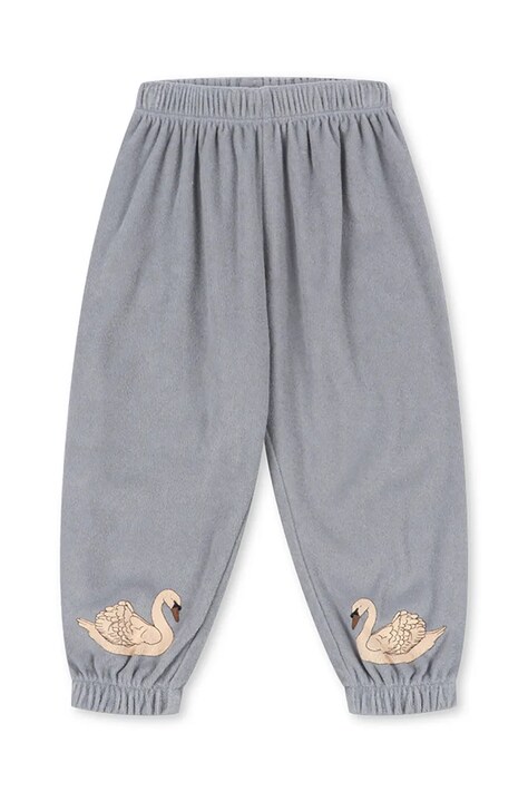 Konges Sløjd spodnie dresowe dziecięce z bawełną ITTY SWEATPANTS GOTS niebieskie regular waist KS107614
