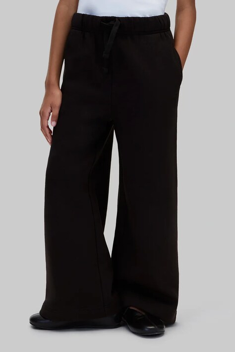 Calvin Klein Jeans Spodnie dresowe dziecięce bawełniane czarne high waist LVCKFJC17G
