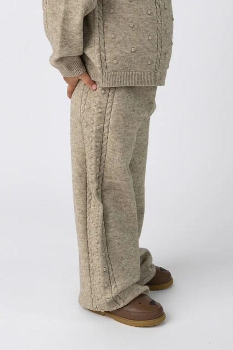 Donsje Spodnie dziecięce Penelopa Trousers beżowe high waist 4128000