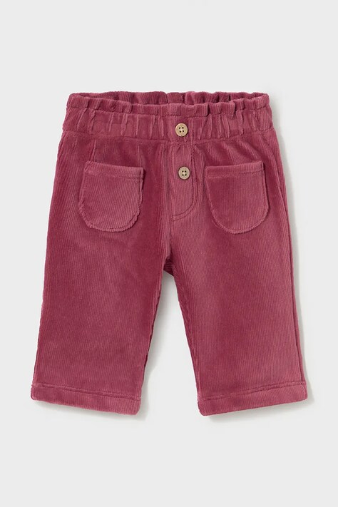 Mayoral Newborn pantaloni pentru bebeluși cu bumbac roz regular waist 2509