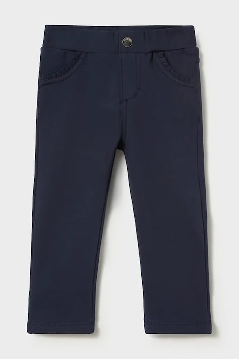 Mayoral nohavice detské bavlnené s elastanom tmavomodré regular waist 560