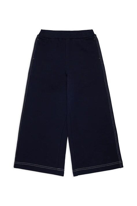 Max&Co. Παντελόνι wide leg παιδικό βαμβακερό MAXP42F TROUSERS σκούρο μπλε ψηλή MX0302