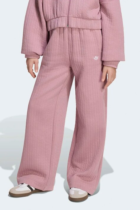 adidas Originals donji dio trenirke za djecu s pamukom roza KR1034