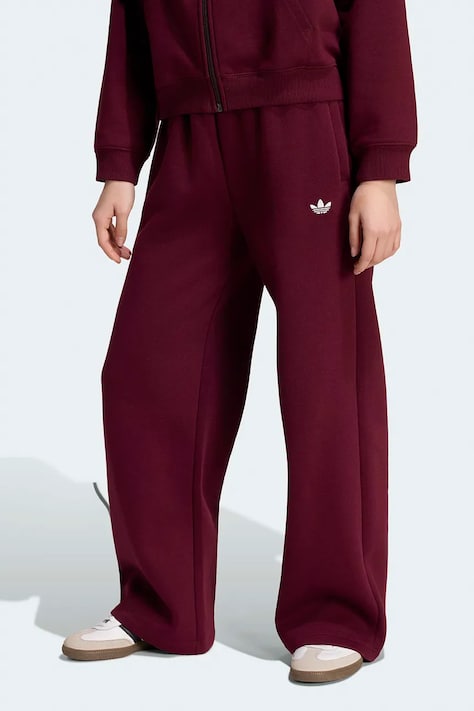 adidas Originals donji dio trenirke za djecu s pamukom bordo KQ8431