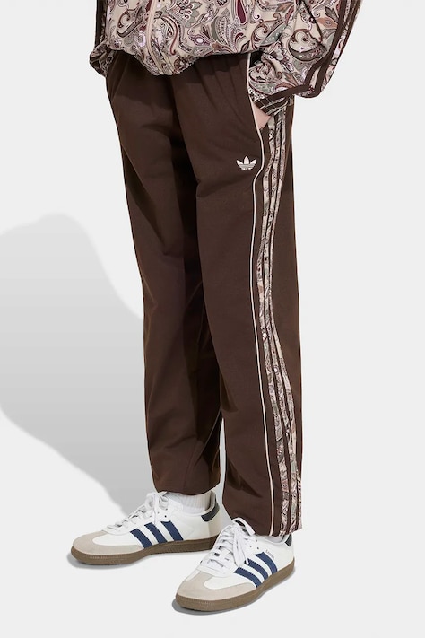 adidas Originals donji dio trenirke za djecu smeđi spušteni struk KU9715