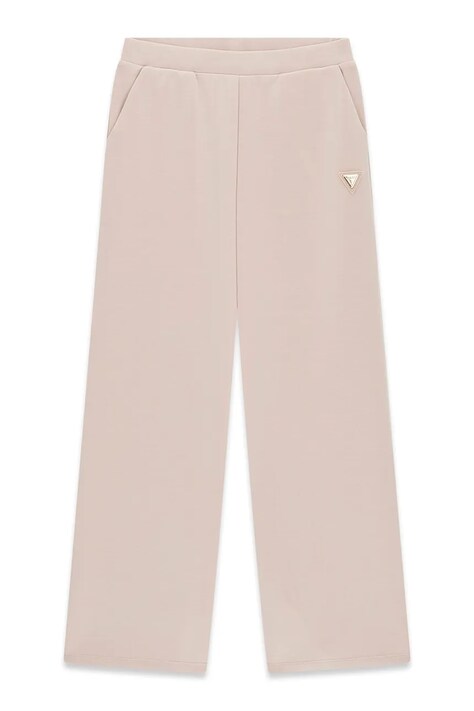 Guess spodnie dresowe dziecięce różowe regular waist J6YB21 K5196