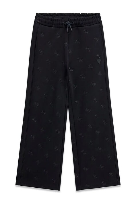 Guess spodnie dresowe dziecięce czarne high waist J6YB19 K4937