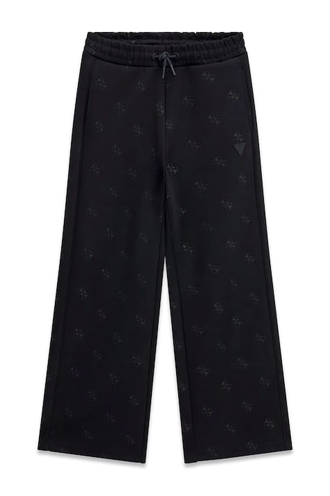 Guess spodnie dresowe dziecięce czarne high waist J6YB19 K4937