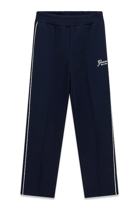 Guess spodnie dresowe dziecięce bawełniane granatowe regular waist J6YB12 K3932
