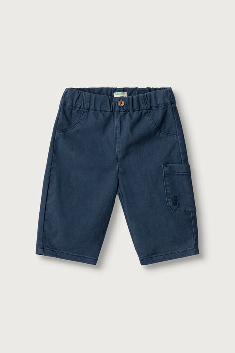 United Colors of Benetton Niemowlęce bawełniane z elastanem granatowe regular waist 46ZDAF01Z