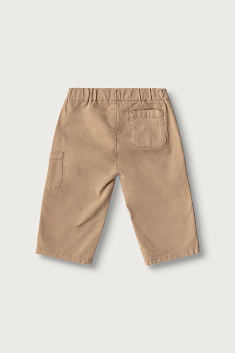 United Colors of Benetton Niemowlęce bawełniane z elastanem beżowe regular waist 46ZDAF01Z