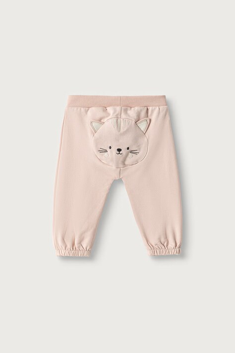 United Colors of Benetton Pantaloni da tuta per neonati con cotone rosa 3YWVAF02P