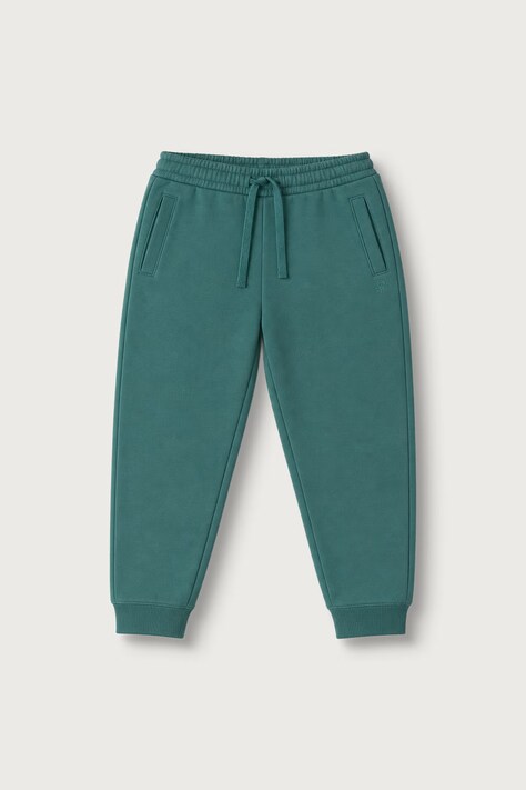 United Colors of Benetton Spodnie dresowe dziecięce bawełniane turkusowe regular waist 3J70GF05J