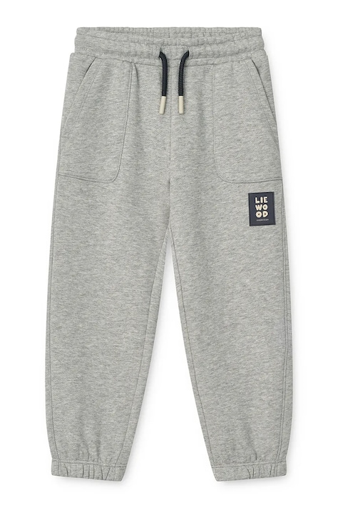 Liewood Teplákové nohavice detské bavlnené Carey Sweatpants sivé regular waist LW20779