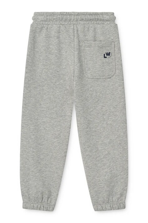 Liewood Spodnie dresowe dziecięce bawełniane Carey Sweatpants szare regular waist LW20779
