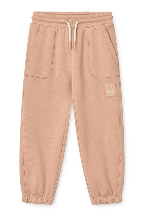 Liewood Spodnie dresowe dziecięce bawełniane Carey Sweatpants różowe regular waist LW20779