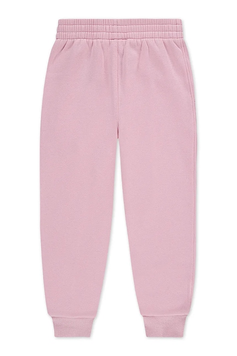 Nike Spodnie dresowe dziecięce z bawełną różowe regular waist 36L091