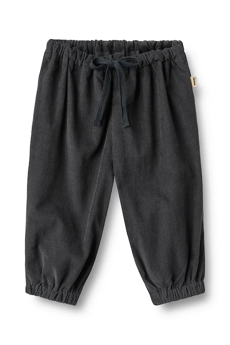 Wheat Παντελόνι jogger βρεφικό βαμβακερό μαύρο κανονική 6726-323-GOTS