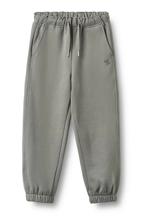 Wheat Spodnie dresowe dziecięce bawełniane szare regular waist 2888-672-GOTS