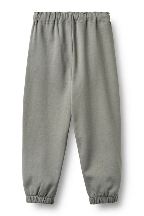 Wheat Spodnie dresowe dziecięce bawełniane szare regular waist 2888-672-GOTS