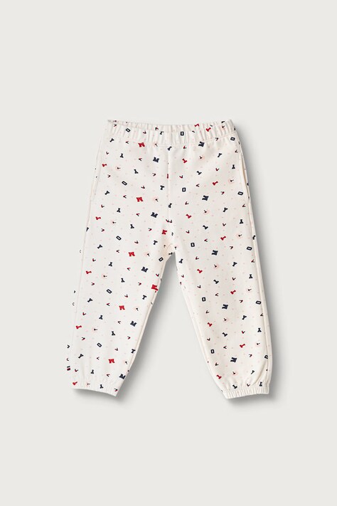Tommy Hilfiger jogger gyerek pamut elasztánnal fehér normál derék KN0KN02341