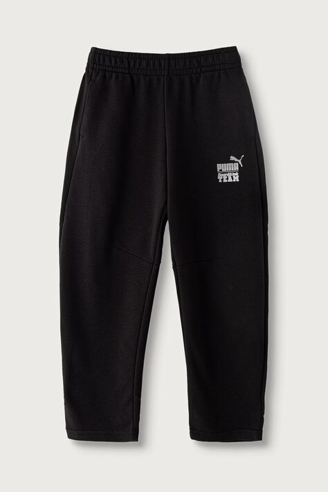 Puma spodnie dresowe dziecięce z bawełną MID90s Barrel Sweatpants czarne 694668