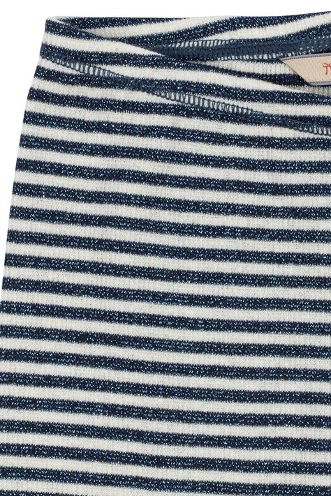 Konges Sløjd Legginsy dziecięce z bawełną ROLI STRIPE PANTS OCS niebieskie regular waist KS107380