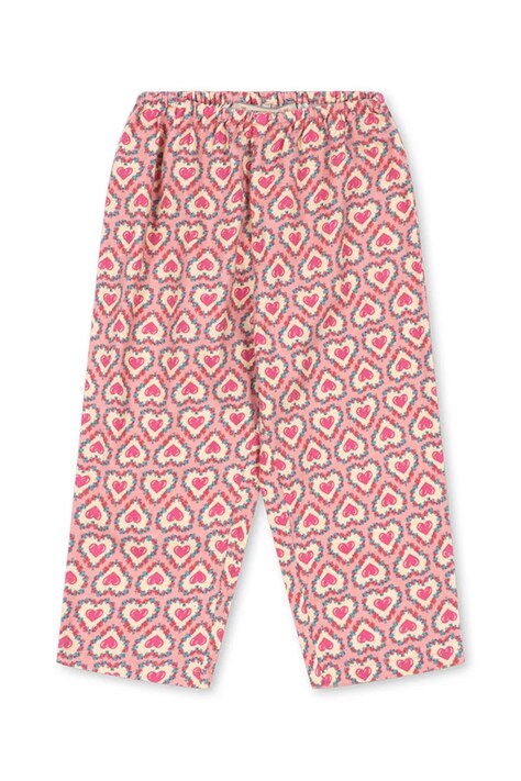 Konges Sløjd Spodnie dziecięce bawełniane MAITE PANTS GOTS różowe KS106142