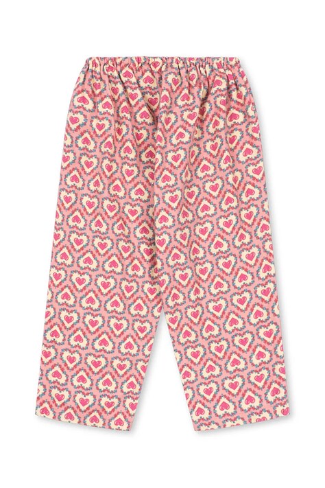 Konges Sløjd Spodnie dziecięce bawełniane MAITE PANTS GOTS różowe KS106142