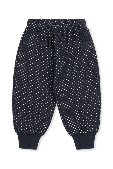 Konges Sløjd Spodnie dresowe dziecięce z bawełną LOU DOT SWEAT PANTS GOTS czarne KS106119