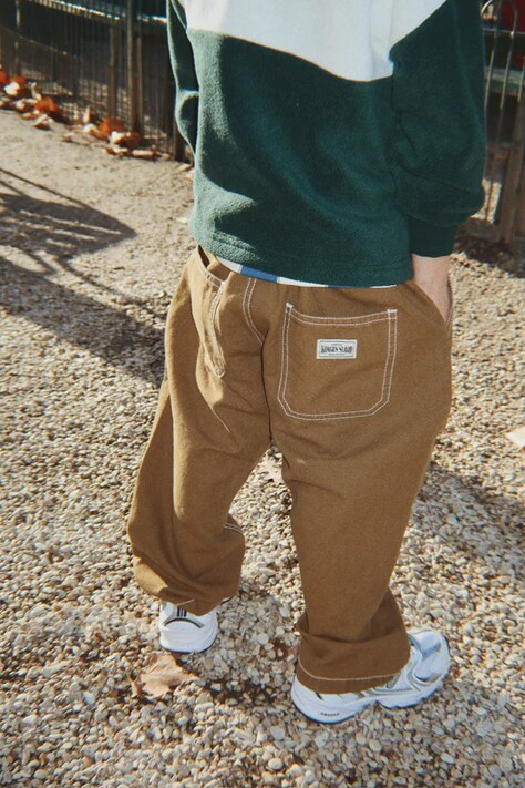 Konges Sløjd Παντελόνι παιδικό βαμβακερό RIDA PANTS GOTS καφέ κανονική KS106210