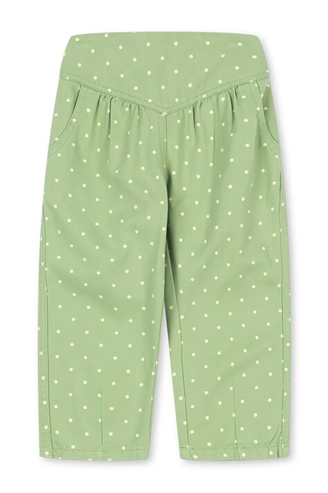 Konges Sløjd Spodnie baggy dziecięce bawełniane NOLA PANTS GOTS zielone regular waist KS106188
