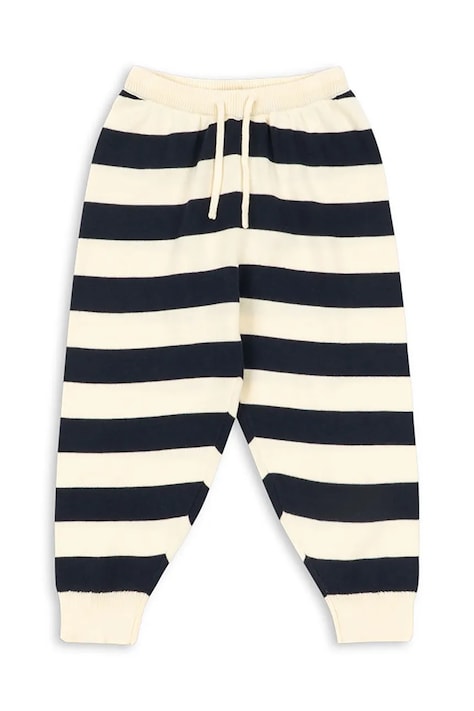 Konges Sløjd Παντελόνι παιδικό βαμβακερό MANIS KNIT PANTS σκούρο μπλε κανονική KS106143