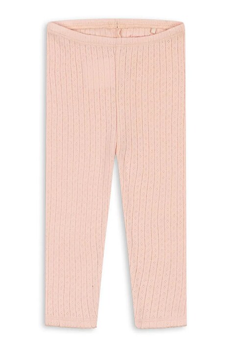 Konges Sløjd leggings per bambini in cotone MINNIE PANTS GOTS rosa regular waist KS106172