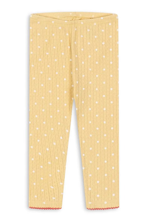 Konges Sløjd Legíny dětské bavlněné MINNIE PANTS GOTS žluté regular waist KS106171