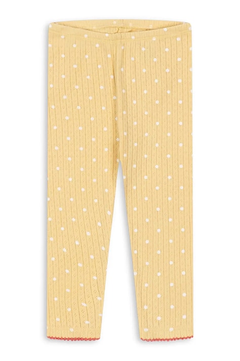 Konges Sløjd Κολάν παιδικά βαμβακερά MINNIE PANTS GOTS κίτρινα κανονική KS106171