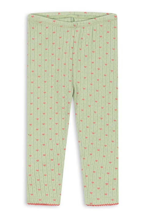 Konges Sløjd Leggings gyerek pamut MINNIE PANTS GOTS zöld normál derék KS106171