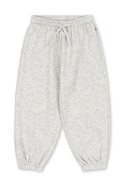 Konges Sløjd pantaloni da tuta per bambini con cotone LOU SWEAT PANTS GOTS grigi regular waist KS106106