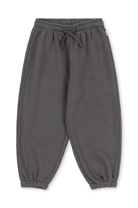 Konges Sløjd Pantaloni de trening pentru copii cu bumbac LOU SWEAT PANTS GOTS gri regular waist KS106106