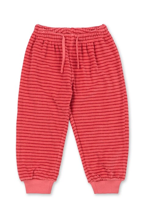 Konges Sløjd pantaloni da tuta per bambini in cotone ITTY SWEAT PANTS GOTS rosa regular waist KS106044