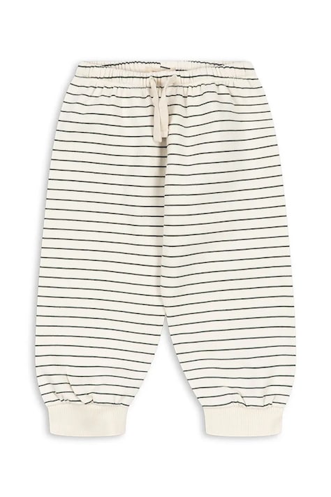Konges Sløjd donji dio trenirke za djecu s pamukom AMIO SWEAT PANTS OCS bijeli spušteni struk KS105879