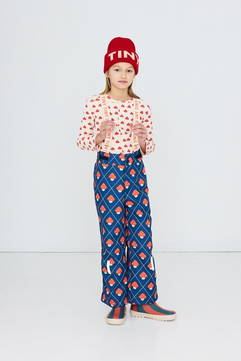 Tinycottons Spodnie narciarskie dziecięce MUSHROOMS SNOW PANT niebieskie AW26-011